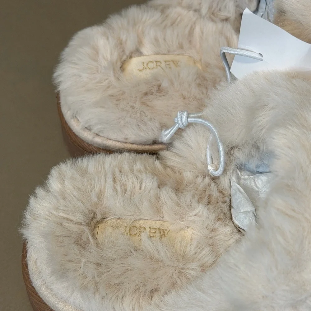 New with Tags! J. Crew Sueded Scuff Slippers in Desert Khaki. Size 6.